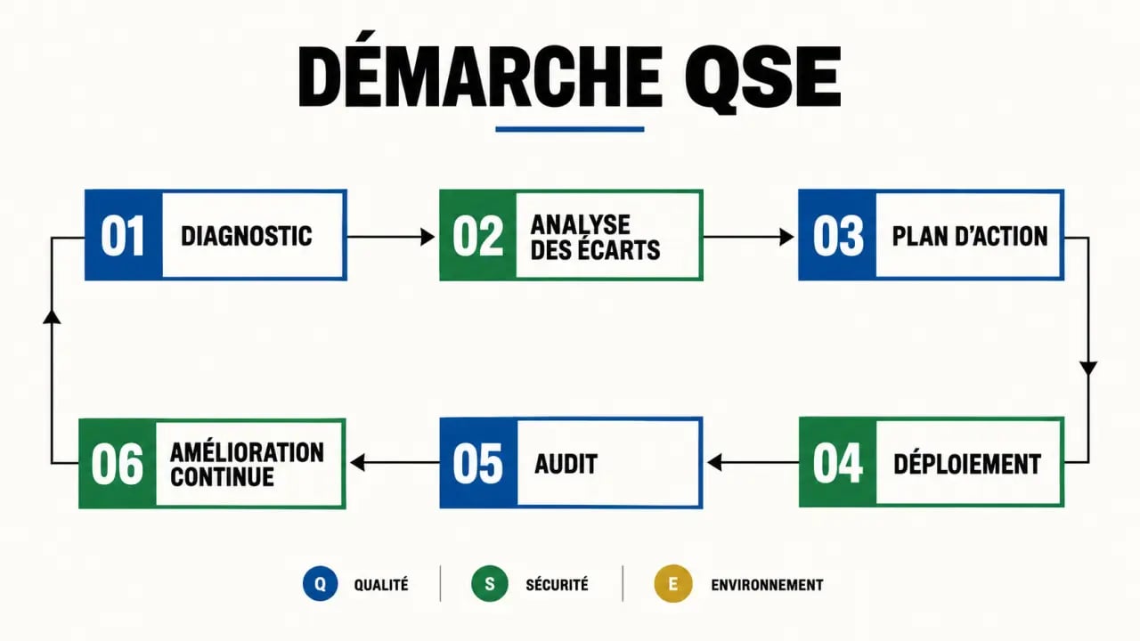 Parcours d'un cabinet de conseil QSE du diagnostic à l'amélioration continue